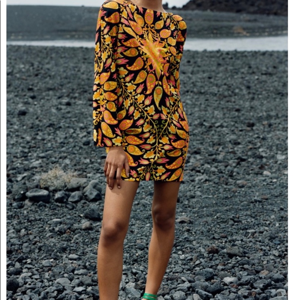 Zara print  mini dress